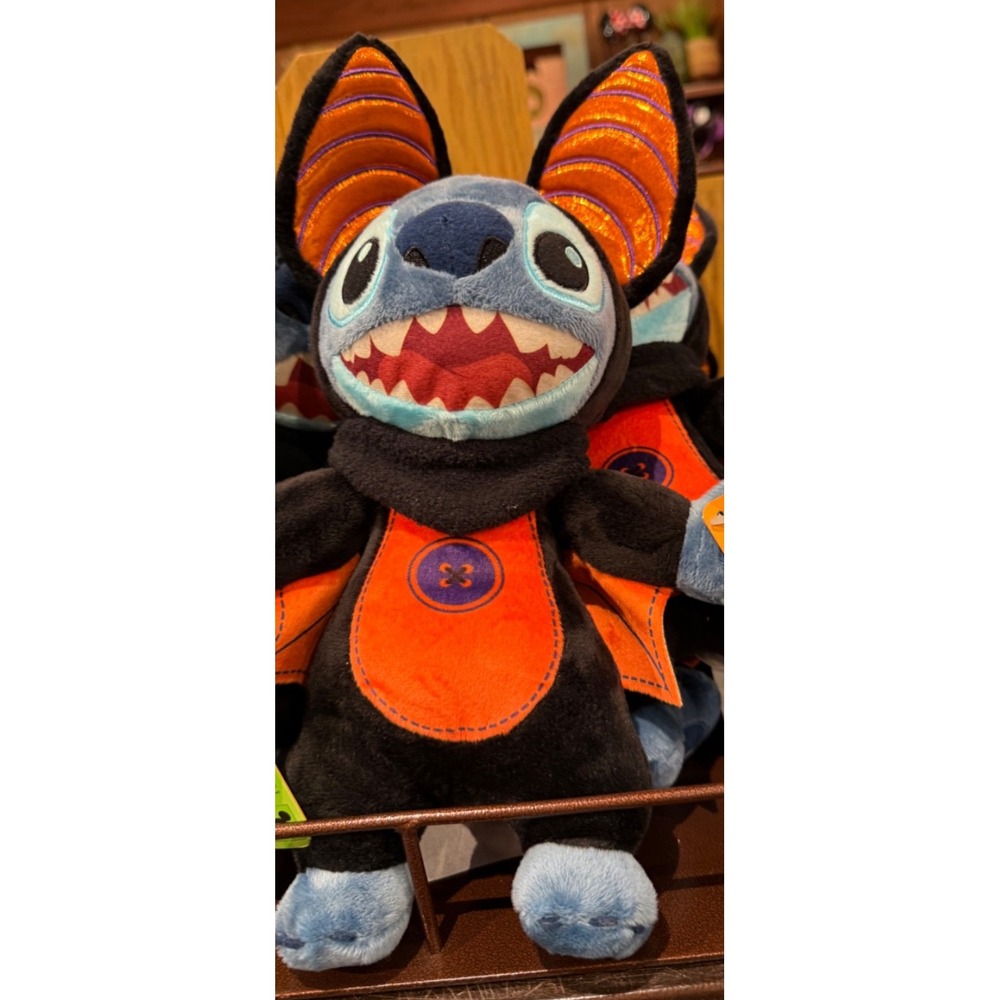 2026 Disney Parks Halloween Vampire Stitch 10" Plush Stuffed Toy NEW